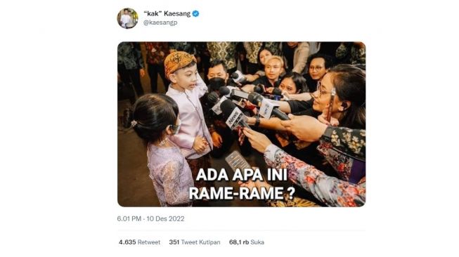 Meme Kaesang. (screenshot)