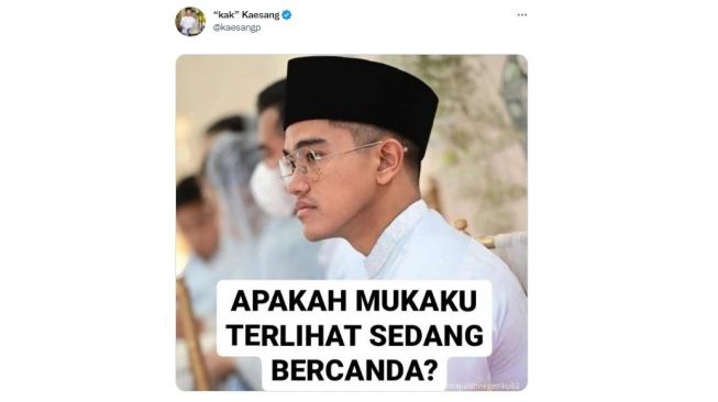 Meme Kaesang. (screenshot)