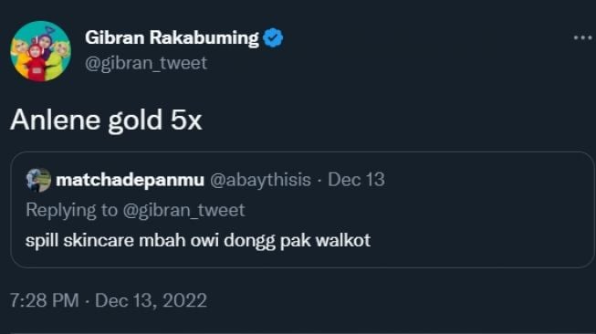 Gibran Rakabuming beberkan skincare yang digunakan keluarga Presiden Jokowi. (Dok. Twitter)