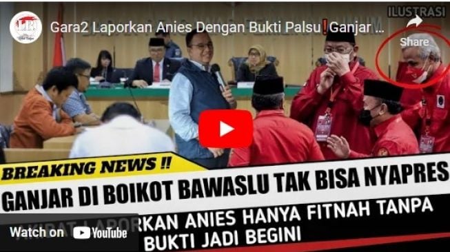 CEK FAKTA: Ganjar Pranowo Diboikot Bawaslu Tak Bisa Nyapres Usai Fitnah Anies Baswedan, Benarkah?