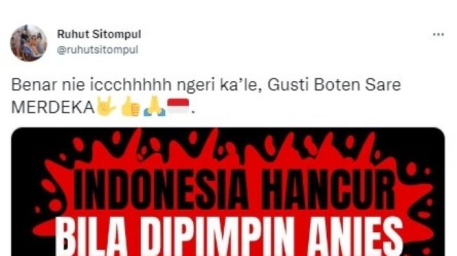 Cuitan Ruhut Sitompul (twitter.com/ruhutsitompul)