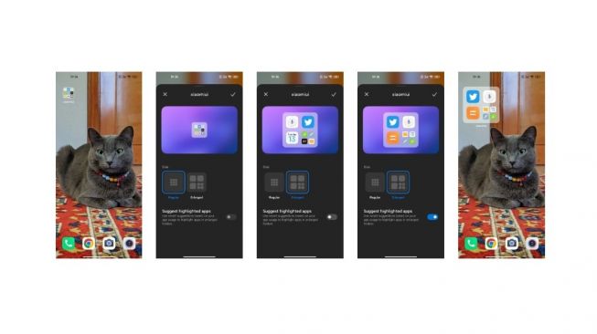 Tampilan fitur New Folder MIUI. (Xiaomiui)