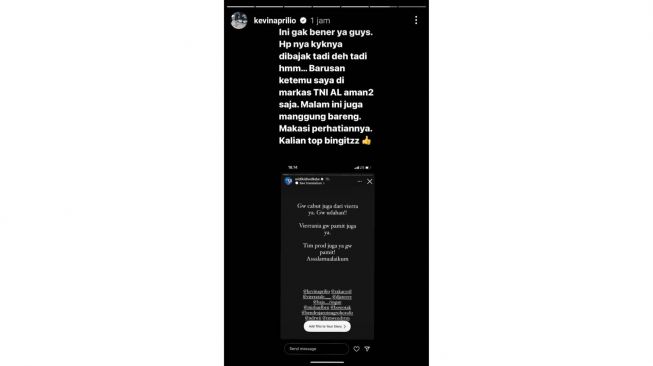 Kevin Aprilio angkat bicara mengenai kabar Widi hengkang dari Vierratale (Instagram)