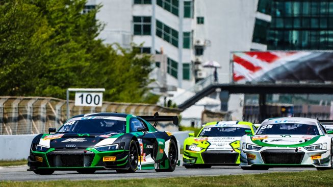 Ilustrasi gelaran Grand Touring atau GT Championship. Tampak tim Audi berlaga di Sirkuit Tianma, Shanghai, China [Audi Sport customer racing Asia].