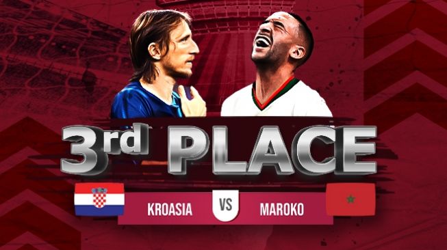 Perebutan juara ketiga Piala Dunia 2022 antara Kroasia vs Maroko. [Suara.com]