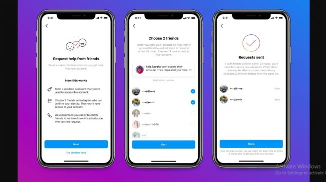 Fitur baru Instagram, pemulihan akun kena retas. [Instagram]