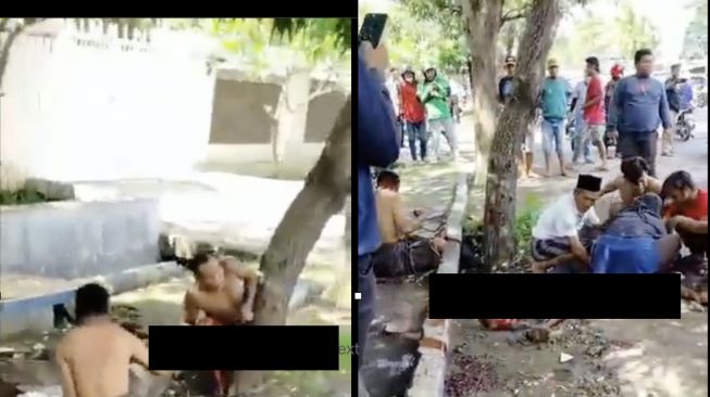 Detik-detik ODGJ Bacok Orang dengan Golok, Polisi Lumpuhkan Kaki Pelaku