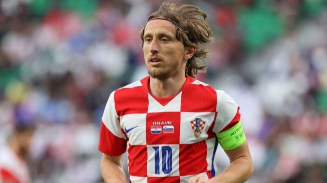 Gelandang Timnas Kroasia, Luka Modric. (KARIM JAAFAR / AFP)