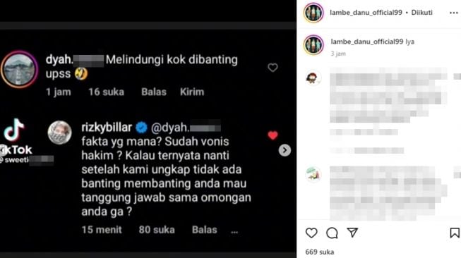 Unggahan soal Rizky Billar [Instagram]