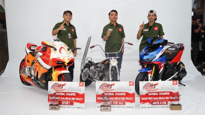Tiga jawara Honda Modif Contest 2022 (Dok. Astra Motor Yogyakarta)