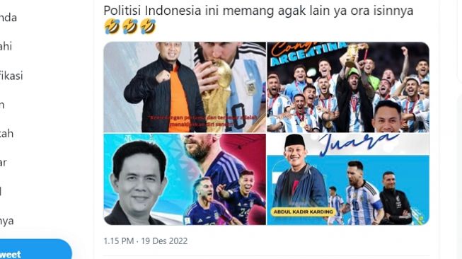 Heboh Kemenangan Argentina Jadi Ajang Narsis Politisi, Akun Partai Gerindra Sampai Nimbrung: Lagi Mood Nyepuin Kader