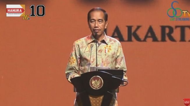 Puja-puji Jokowi Di HUT Hanura: Partai Paling Enak Diajak Koalisi