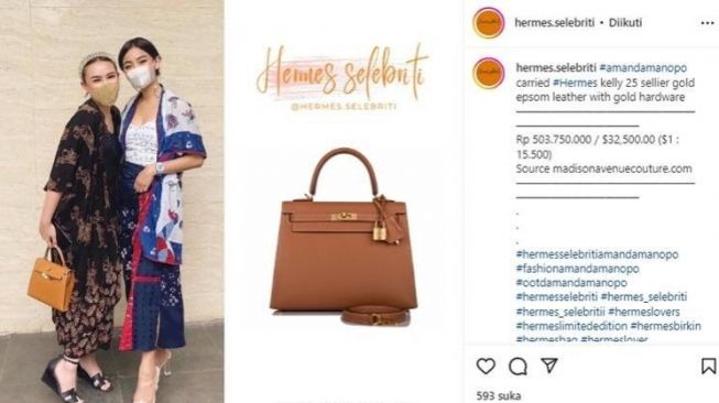 Tas Amanda Manopo (instagram/@hermes.selebriti)