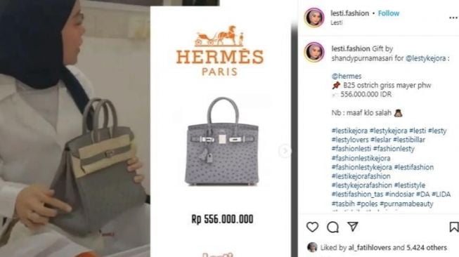 Tas Lesti Kejora (instagram/@lesti.fashion)