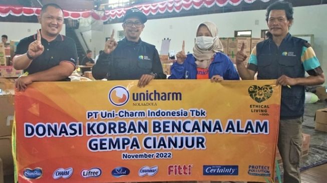 Gandeng Jabar Quick Response, Uni-Charm Beri Bantuan untuk Korban Gempa Cianjur