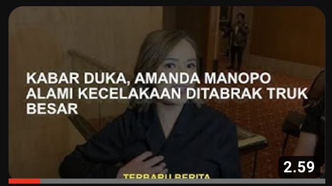 Klaim yang menyebutkan bahwa Amanda Manopo kecelakaan (YouTube/ Berita Terbaru 24).