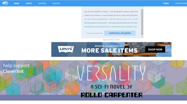 Tampilan situs Cleverbot. (screenshot)