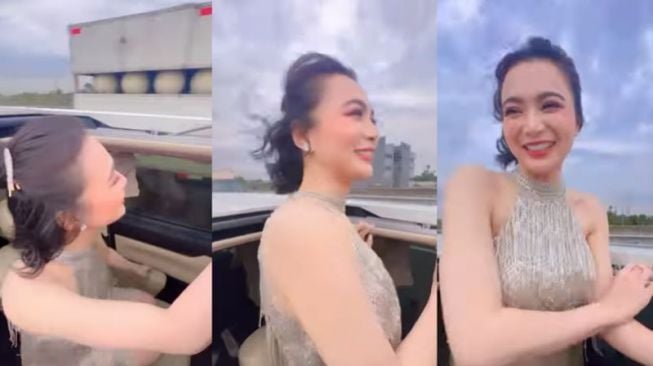 Ganjennya Aksi Wika Salim Kali Ini, Gangguin Pak Sopir di Jalanan