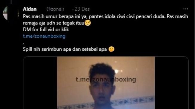 Pria yang diduga sebagai Zikri Daulay (Twitter)