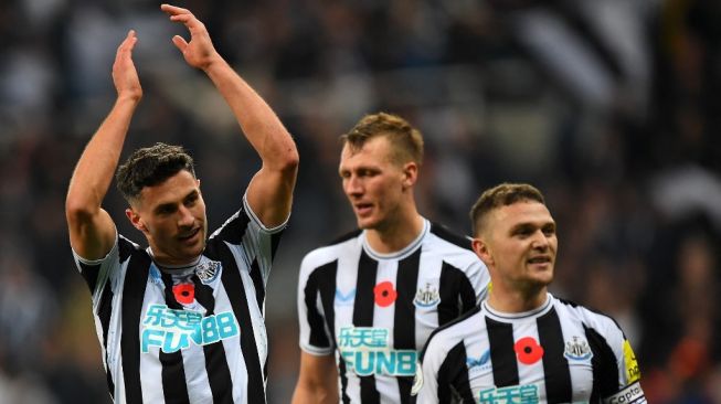 Newcastle United players.  (ANDY BUCHANAN / AFP)