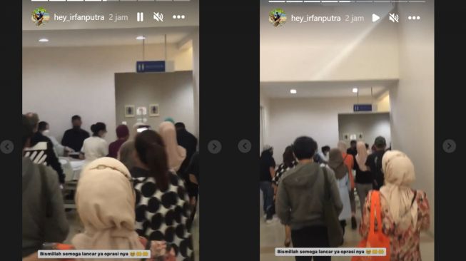 Indra Bekti ketika memasuki ruang operasi (Instagram/@hey_irfanputra)