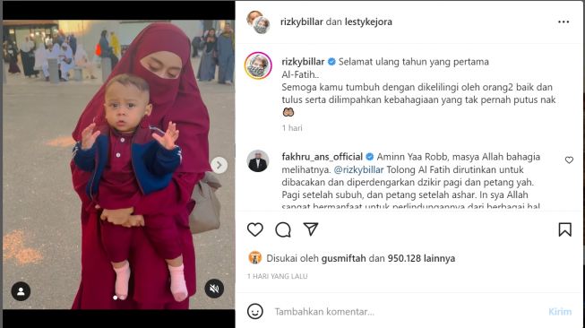 Lesti Kejora dan Rizky Billar (Instagram/rizkybillar)