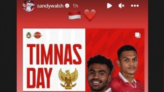 Sandy Walsh Serukan "Timnas Day" Jelang Kontra Thailand di Piala AFF 2022 Sore Ini