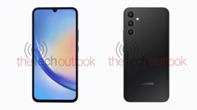 Bocoran Samsung Galaxy A34. [Thetechoutlook]