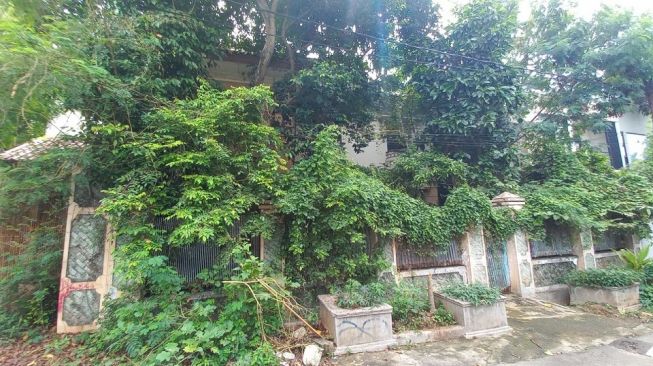 Rumah gede terbengkalai di kawasan Kelurahan Jatinegara, Cakung, Jakarta Timur, yang ditempati Ibu Eny. [Suara.com/Yaumal]