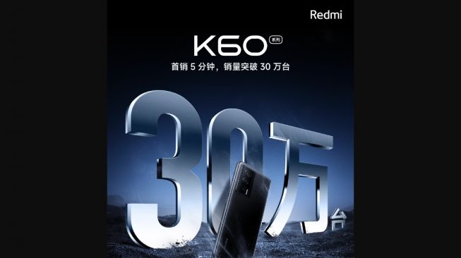 Penjualan perdana Redmi K60. [Mydrivers]