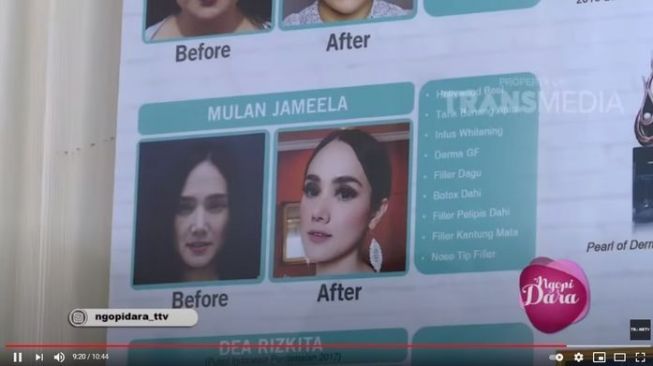 Mulan Jameela. (Youtube/Trans TV 'Ngopi Dara')