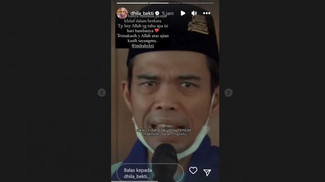 Unggahan istri Indra Bekti (Instagram/@dhila_bekti)