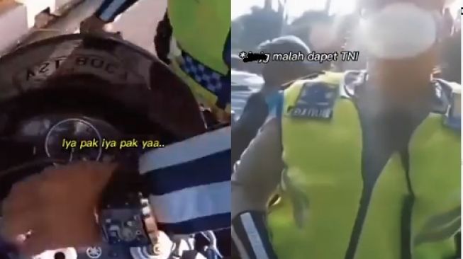 Viral! Oknum Polisi Asal Cabut Kunci saat Tilang, Ternyata Identitas Pemotornya Seorang TNI