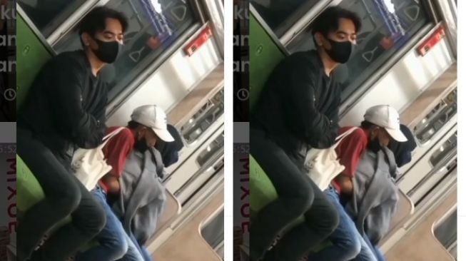 Wanita Berhijab Mesum di KRL, Digerayangi Pria sampai Merem Melek