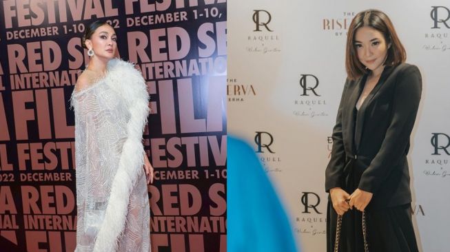 Adu Gaya Luna Maya Vs Gisella Anastasia (Instagram/lunamaya dan gisel_la)