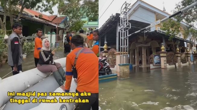 Momen Chacha Frederica Blusukan ke Daerah Banjir (instagram/@chafrederica)