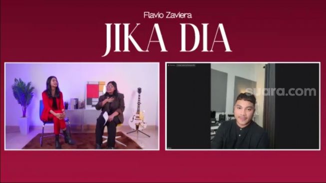 Flavio Zaviera saat konferensi pers virtual untuk lagu Jika Dia [Suara.com/Rena Pangesti]