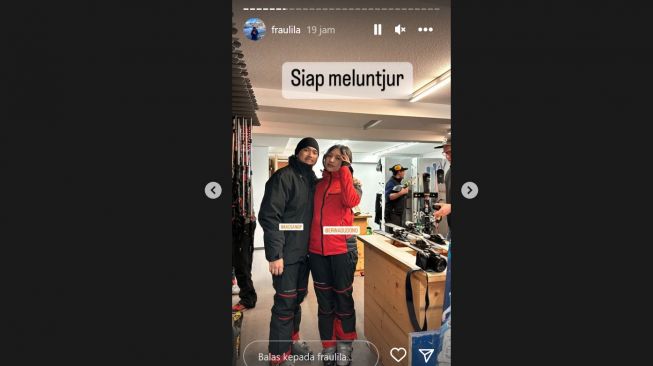 Kaesang Pangarep dan Erina Gudono persiapan main ski (Instagram/@fraulila)