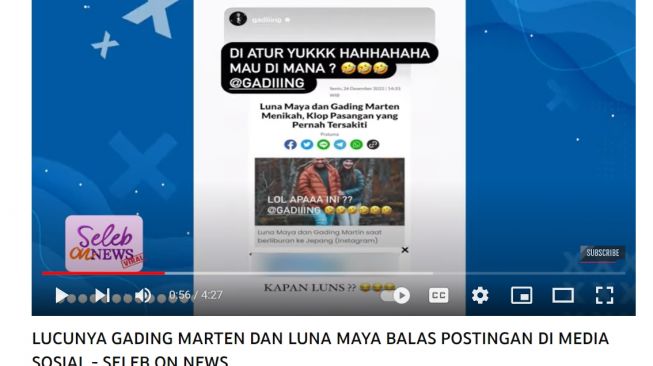 Konten Gading dan Luna (Youtube/STARPRO Indonesia)