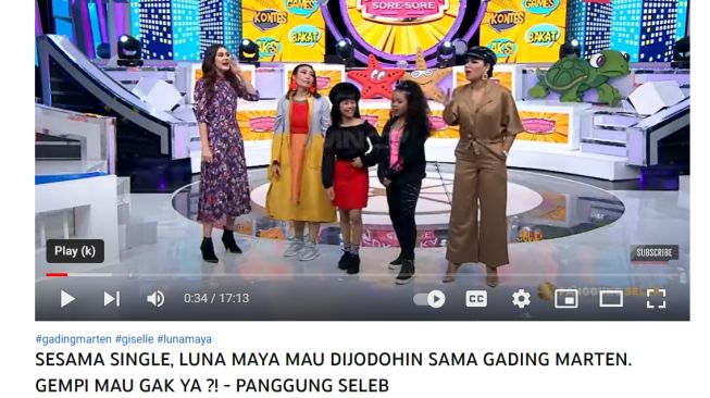 Luna Maya di acara STARPRO (Youtube/STARPRO Indonesia)