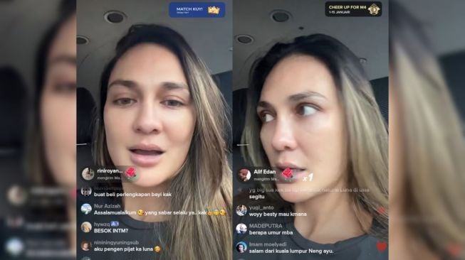 Luna Maya (TikTok Luna Maya saat live)