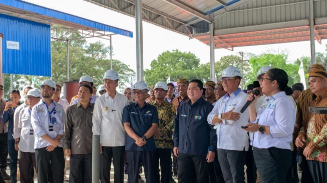 Erick Thohir Tinjau Progres Pembangunan Pabrik Minyak Makan Merah di Sumut