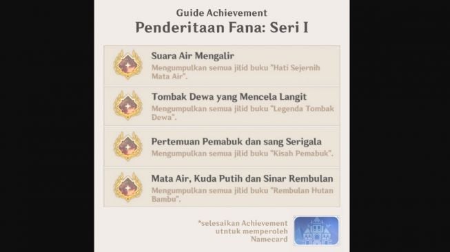 Achievement Genshin Impact, Mata Air Kuda Putih Sinar Rembulan. [Hoyolab] 