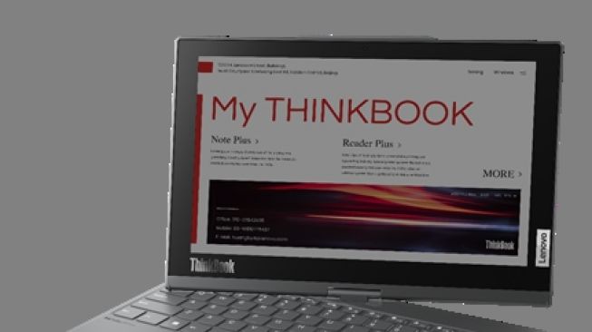 Lenovo ThinkBook Plus Twist dikenalkan di CES 2023, laptop yang layarnya bisa diputar. [Foto: Lenovo Indonesia]