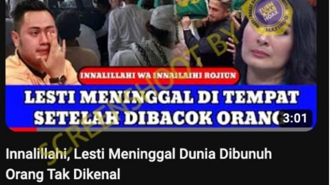 CEK FAKTA: Lesti Meninggal Dunia Dibunuh Orang Tak Dikenal, Benarkah?