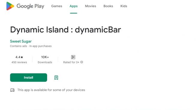 Dynamic Island: dynamicBar. [Google Play Store] 