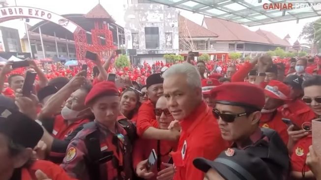 Ganjar Pranowo di HUT PDIP (Tangkapan Layar)