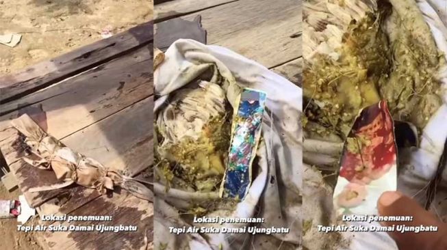 Heboh Bungkusan Kain Mirip Pocong di Rokan Hulu, Dibuka Isinya Foto Wanita Berhijab