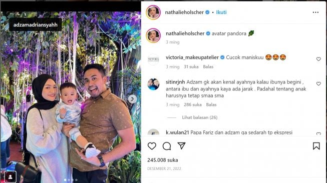 Nathalie Holscher dan Fariz Utama (Instagram/nathalieholscher)