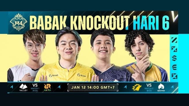 Link Live Streaming M4 Mobile Legends Hari Ini 12 Januari: Duel Echo vs Onic Esports